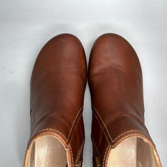 Dansko Barbara Pull Up Booties Women's Size 11 Tan Oiled Leather Ankle Boots - Picture 10 of 13